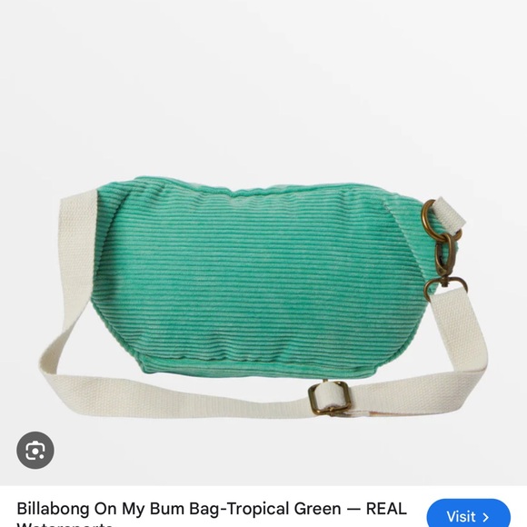 NWT Billabong Rare Corduroy Bum Bag | Tropical Green | Crossbody Sling - Picture 11 of 11
